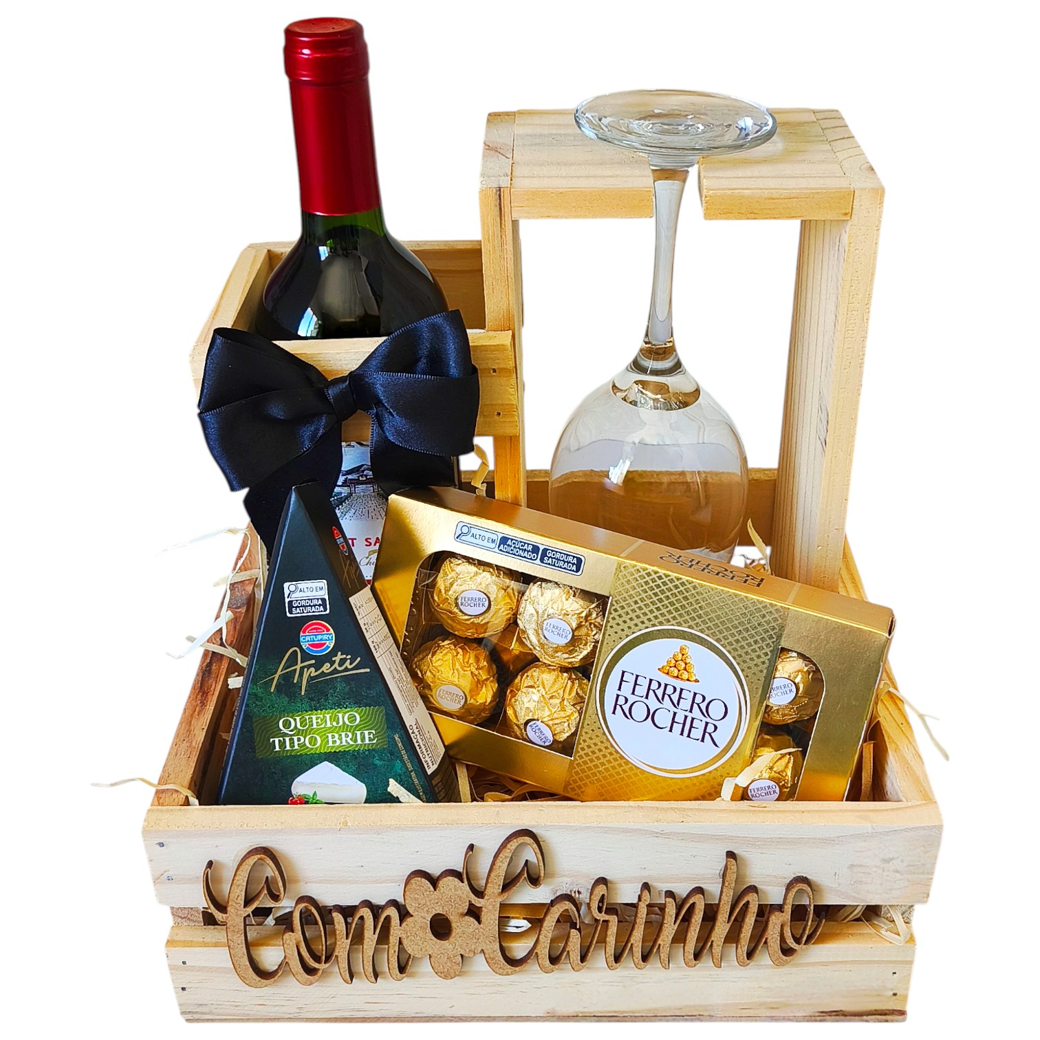 Cesta de Queijos e Vinho - Mimo Especial