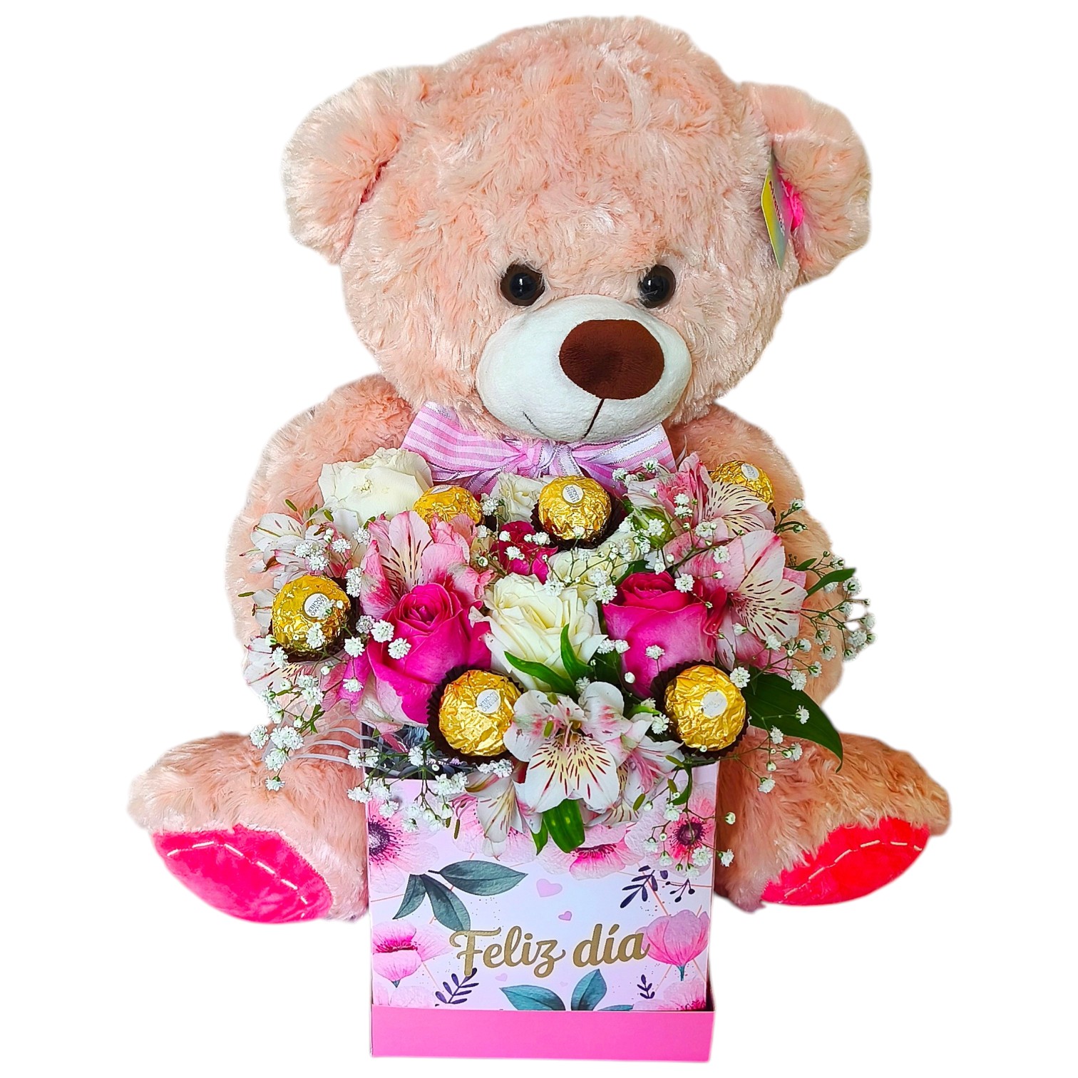 Urso com Arranjo de flor 